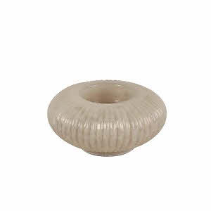 Waxinehouder Rond Glas Creme